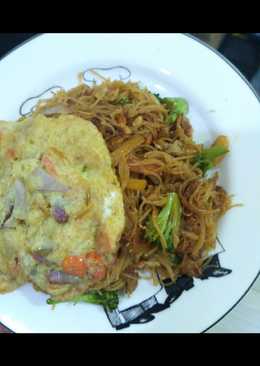 Bihun goreng dadar pedas #bikinramadhanberkesan