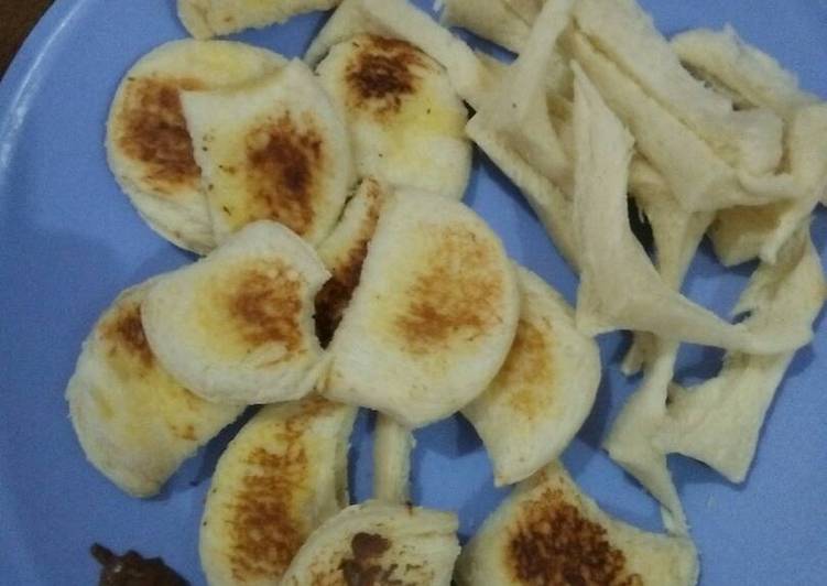 resep lengkap untuk Roti panggang isi selai coklat