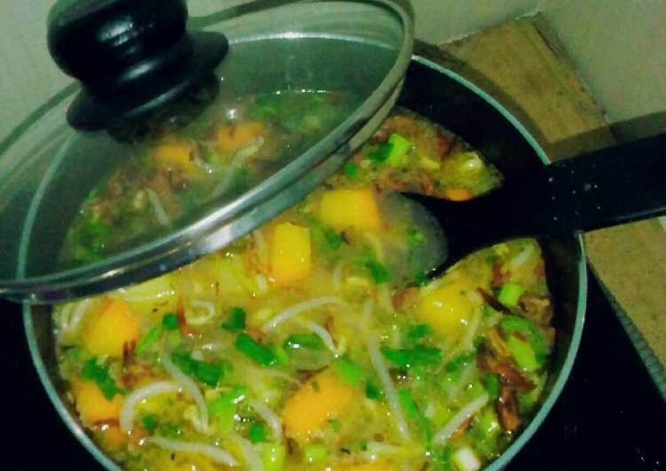 resep makanan ??Kentang, Wortel, Tauge Sop Pedasss??