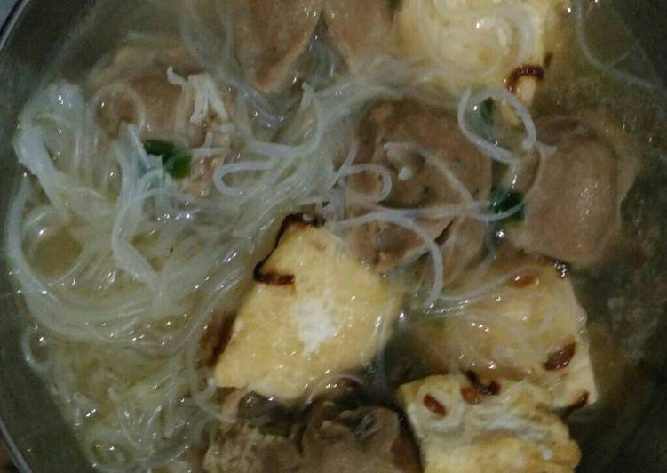 gambar untuk resep Sup bihun bakso tahu