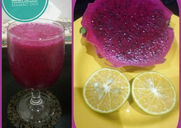 resep makanan Jus buah naga and jeruk peras