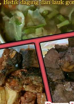 Menu buka puasa (sayur + lauk)