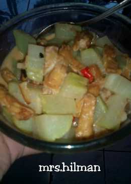 Oseng waluh tempe santen (mirip lodeh)