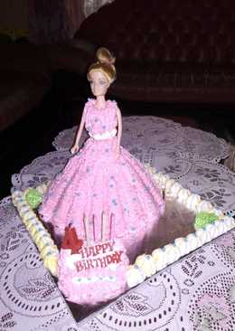 Barbie Cake Ultah Base Cake Brownies Kukus