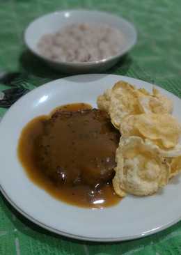 Bistik Daging dan Bubur Tim