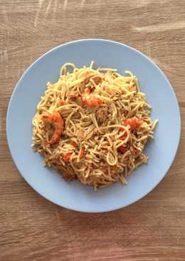 Spagetti Aglio Olio Tuna Pedas