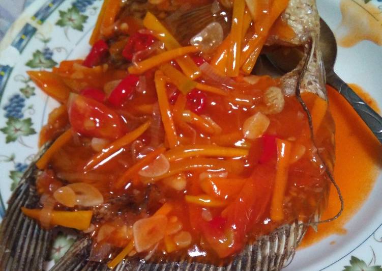 resep makanan Gurame asam manis mak ve