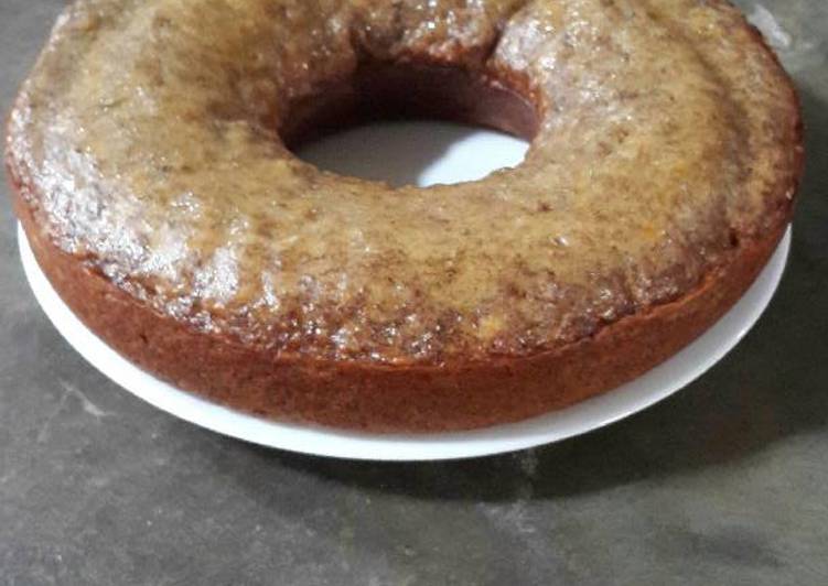 bahan dan cara membuat Banana bread alias Bolu pisang.... tanpa telur & mentega