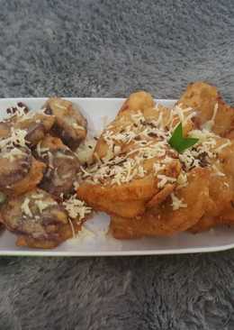 Pisang kipas ubi goreng crispy