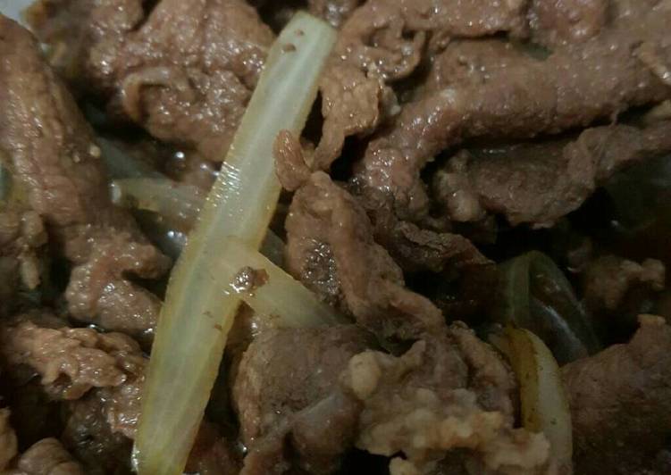 resep makanan Original beef bowl ala Yoshinoya (low carb/keto)