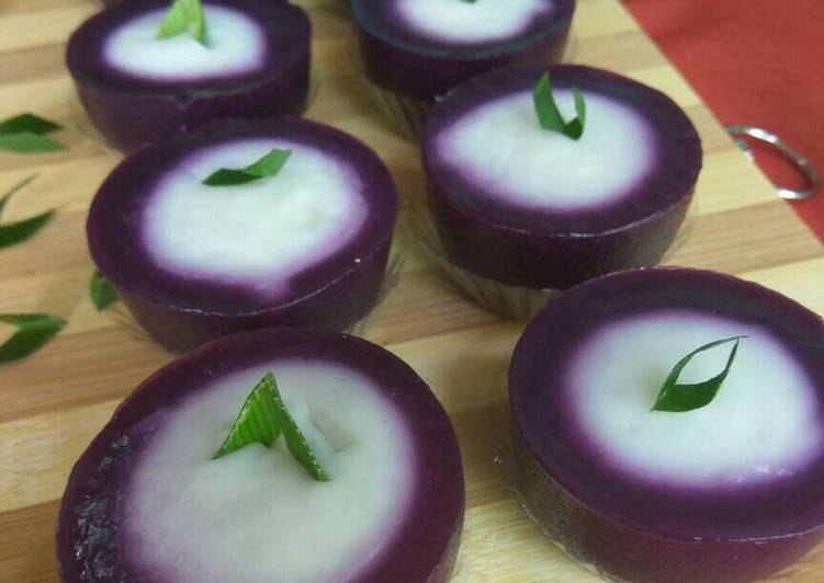 resep lengkap untuk Talam ubi ungu