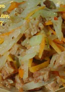 Tumis tempe wortel labu siam