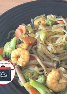 (Diet) Mie shirataki brokoli udang jamur wortel sehat #homemadebylita