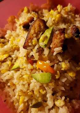 Nasi goreng ikan asin + pete vegetarian