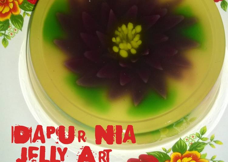 bahan dan cara membuat Jelly Art Suka-suka