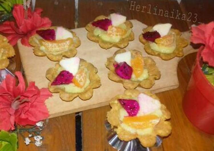 resep lengkap untuk Pie Buah Roma Kelapa (no bake)