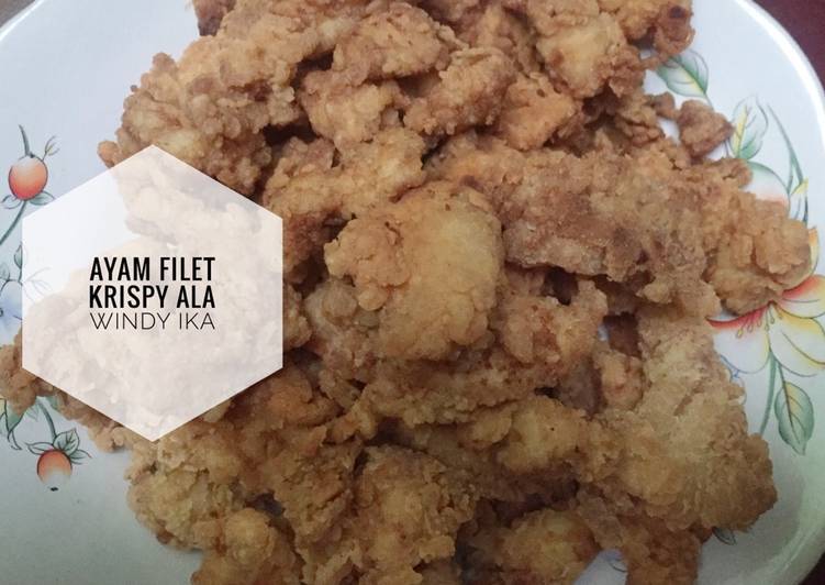 resep masakan Ayam filet krispi