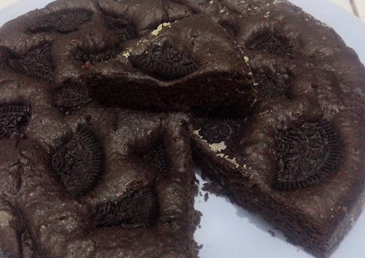 gambar untuk resep Brownies Kukus Toping Oreo ??????