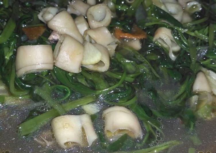 Ca Kangkung Cumi Asin saus Tiram