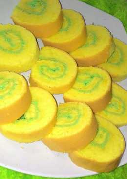 Roll Cake Lembut Irit 3 telur (kocok all in one) porsi 1 loyang