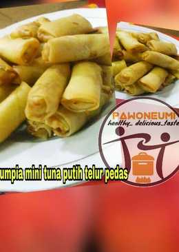 Lumpia mini tuna putih telur pedas