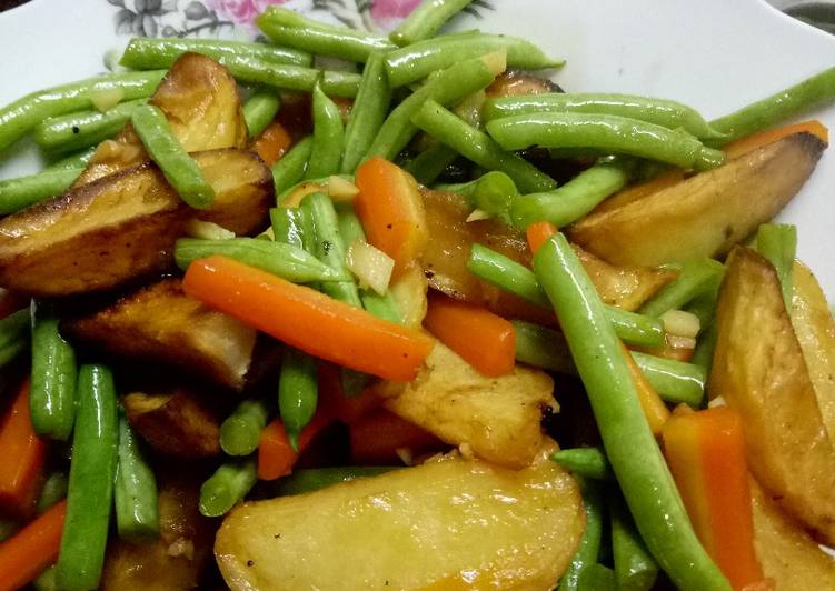 resep makanan Tumis kentang wortel buncis