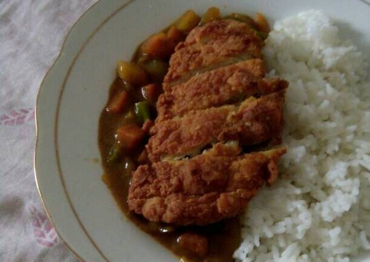 cara membuat Nasi Kari Jepang + Katsu Ayam Praktis