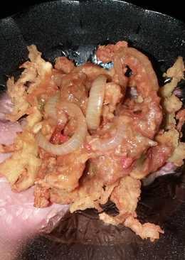 Jamur crispy saus tiram pedas manis