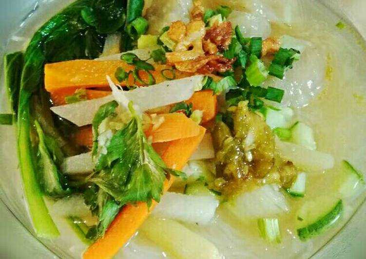 resep masakan Bihun kuah spesial tekwan palembang