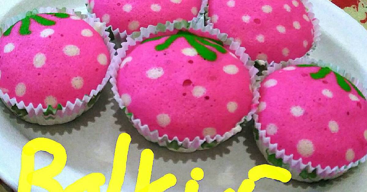 Resep bolu kukus stroberi