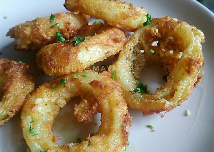 resep makanan Onion Ring Mozarella Cheese