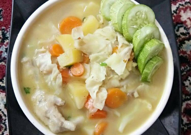 cara membuat Sop Jawa bumbu kuning