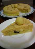 Cassava steam cake with fruit n cheese