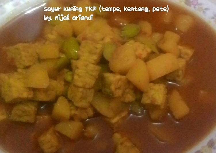 resep makanan Sayur kuning TKP (tempe, kentang, pete)