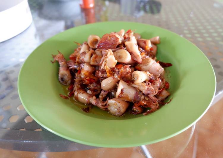 gambar untuk resep Tumis cumi asin