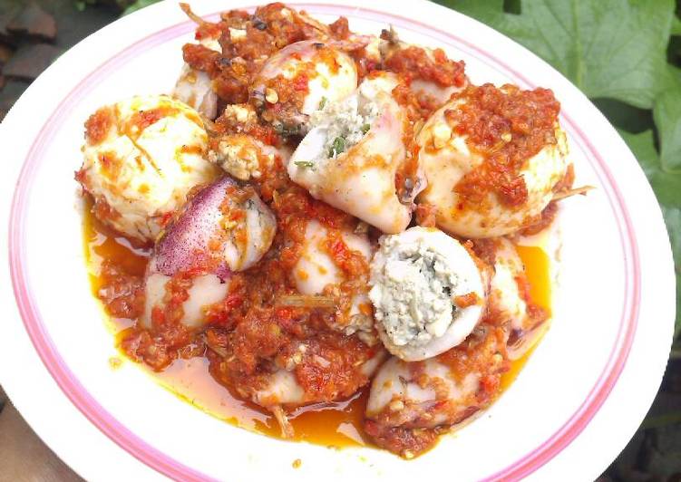 resep makanan Balado Cumi isi Tahu