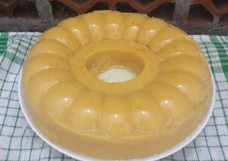 resep lengkap untuk Pudding ubi jalar kuning