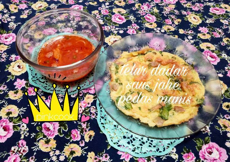 resep lengkap untuk Telur Dadar saus Jahe (Pedas Manis)