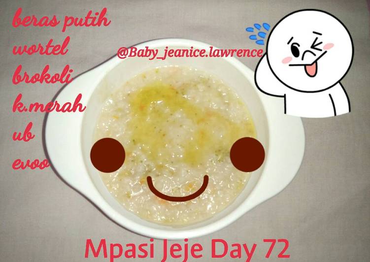 resep makanan MPasi 8m+ brokoli+wortel+k.merah