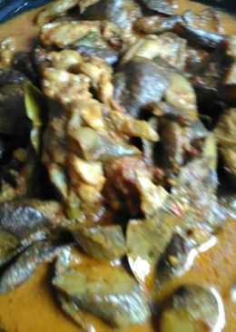 Kare pedas ayam terong ungu