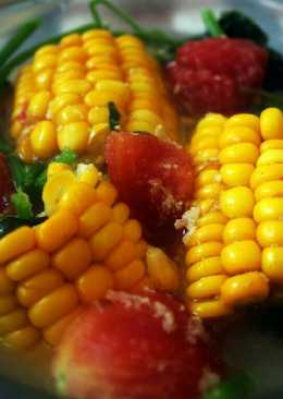 Bayam Jagung Manis kuah Kemiri