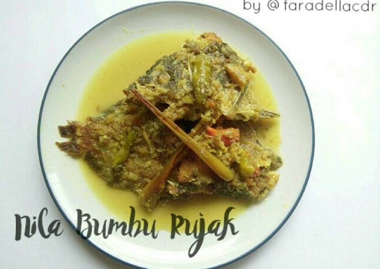 resep lengkap untuk Nila Bumbu Rujak (Kuning)