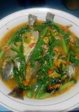 Ikan Baronang kuah kuning caisim