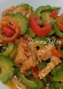 Tumis paria tempe pedas