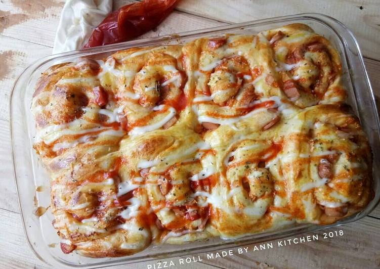 resep makanan Pizza roll (recipe killer soft bread)