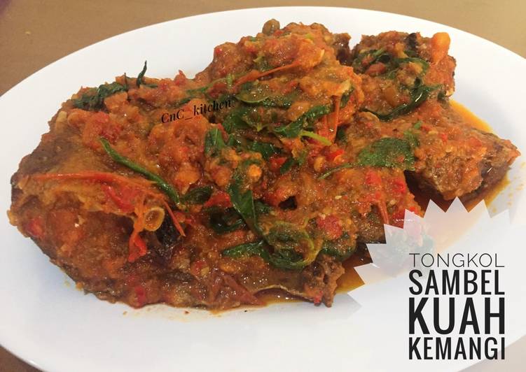 bahan dan cara membuat Tongkol sambel kuah kemangi