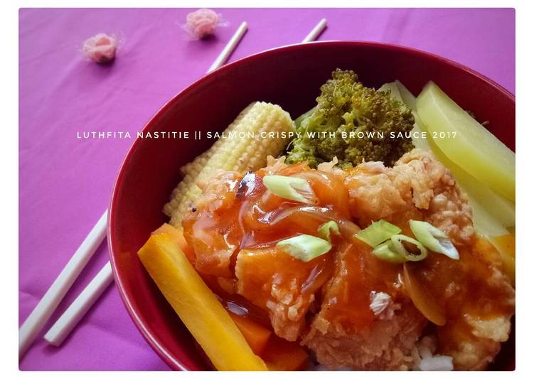 Resep Salmon crispy with brown sauce Oleh Luthfita Nastitie