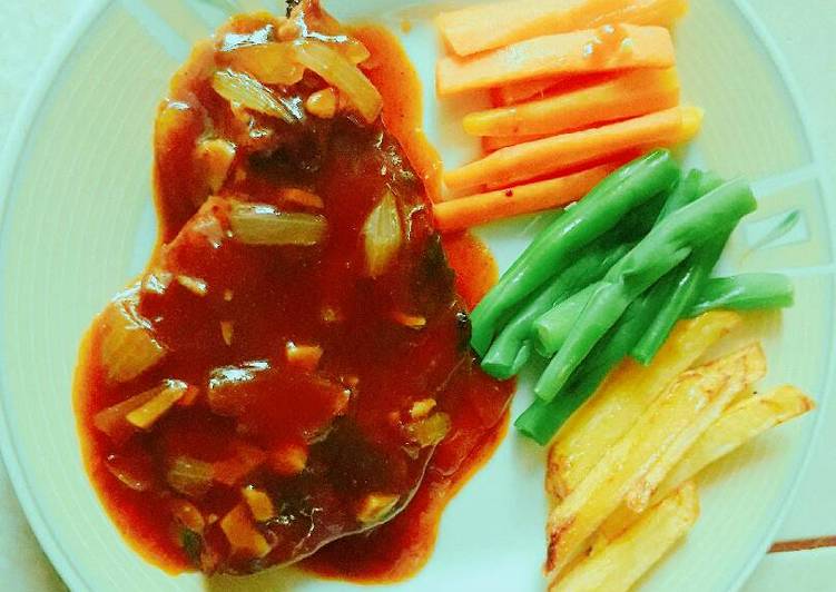 resep lengkap untuk Steak Sapi Asam Manis