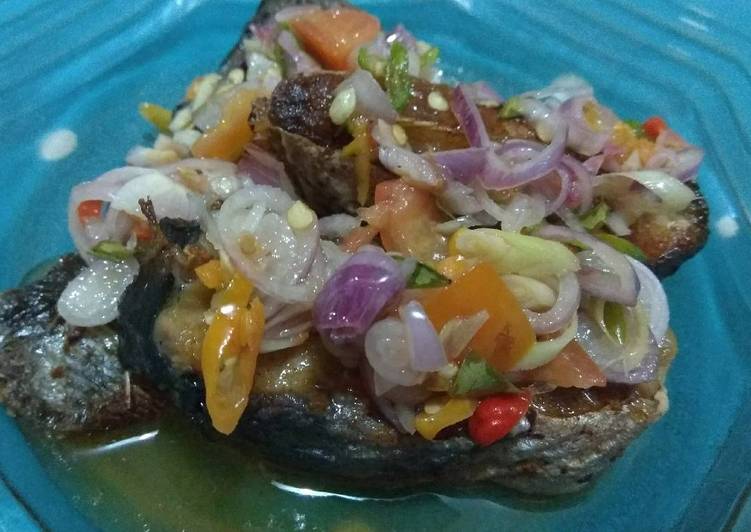 Resep Patin goreng sambal matah#KF friendly