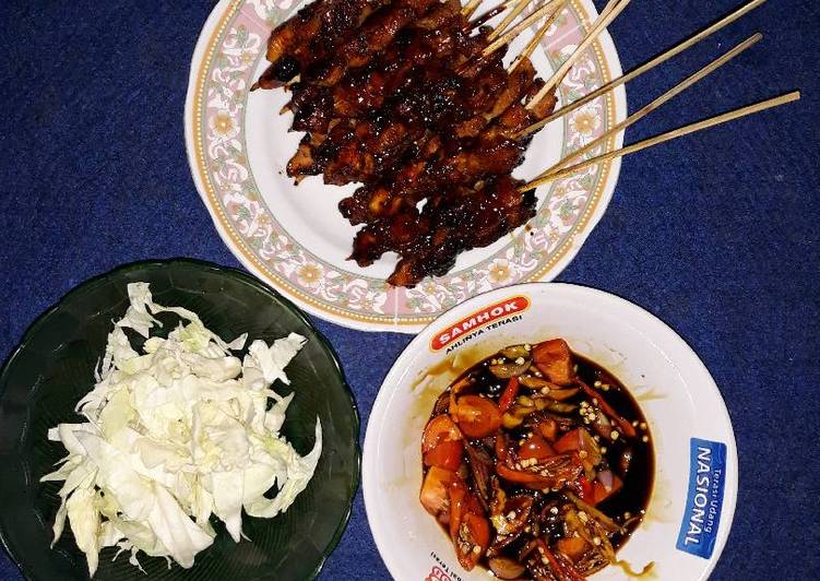 gambar untuk cara membuat Sate ayam bakar batu maknyusss